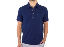 Load image into Gallery viewer, Model wearing  Criquet - Top-Shelf Players Polo in Navy.
