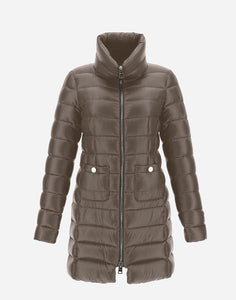 Herno - Women's Maria Long Coat in Taupe/Tortora.