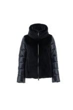 Load image into Gallery viewer, Herno - Bomber Jacket in Nylon Ultralight and Lady Faux Fur in Black.
