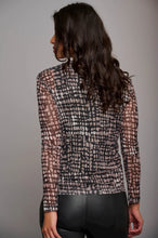 Load image into Gallery viewer, Model wearing Rino &amp; Pelle - Ramani Top in Blurry Lines - back.
