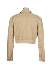Load image into Gallery viewer, Kut from the Kloth - Rumi Cropped Trucker Jacket in Khaki - back.
