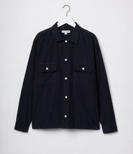 Load image into Gallery viewer, Merz B. Schwanen - Good Basics Corduroy Overshirt in Deep Black.
