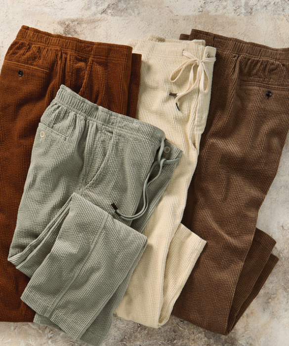 Borgo 28 - Elastic Corduroy Drawstring Pant