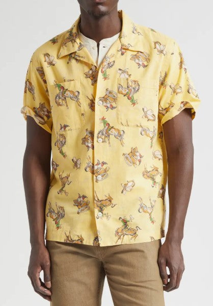 RRL - Western Print Linen - Cotton Camp Shirt
