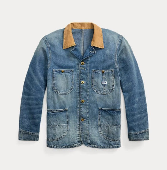 RRL - Corduroy-Collar Indigo Denim Jacket
