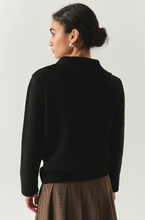 Load image into Gallery viewer, Exquise -Addison Ribbed Quarter-Zip Wide Collar Long Sleeve Sweater
