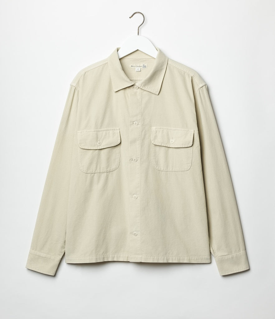 Merz B. Schwanen - Good Basics Corduroy Overshirt in nature.