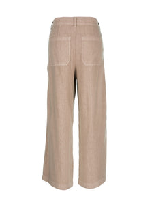 Kut From The Kloth - Topaz High Rise Wide Leg Pant w/ Porkchop Pockets in Khaki - back.