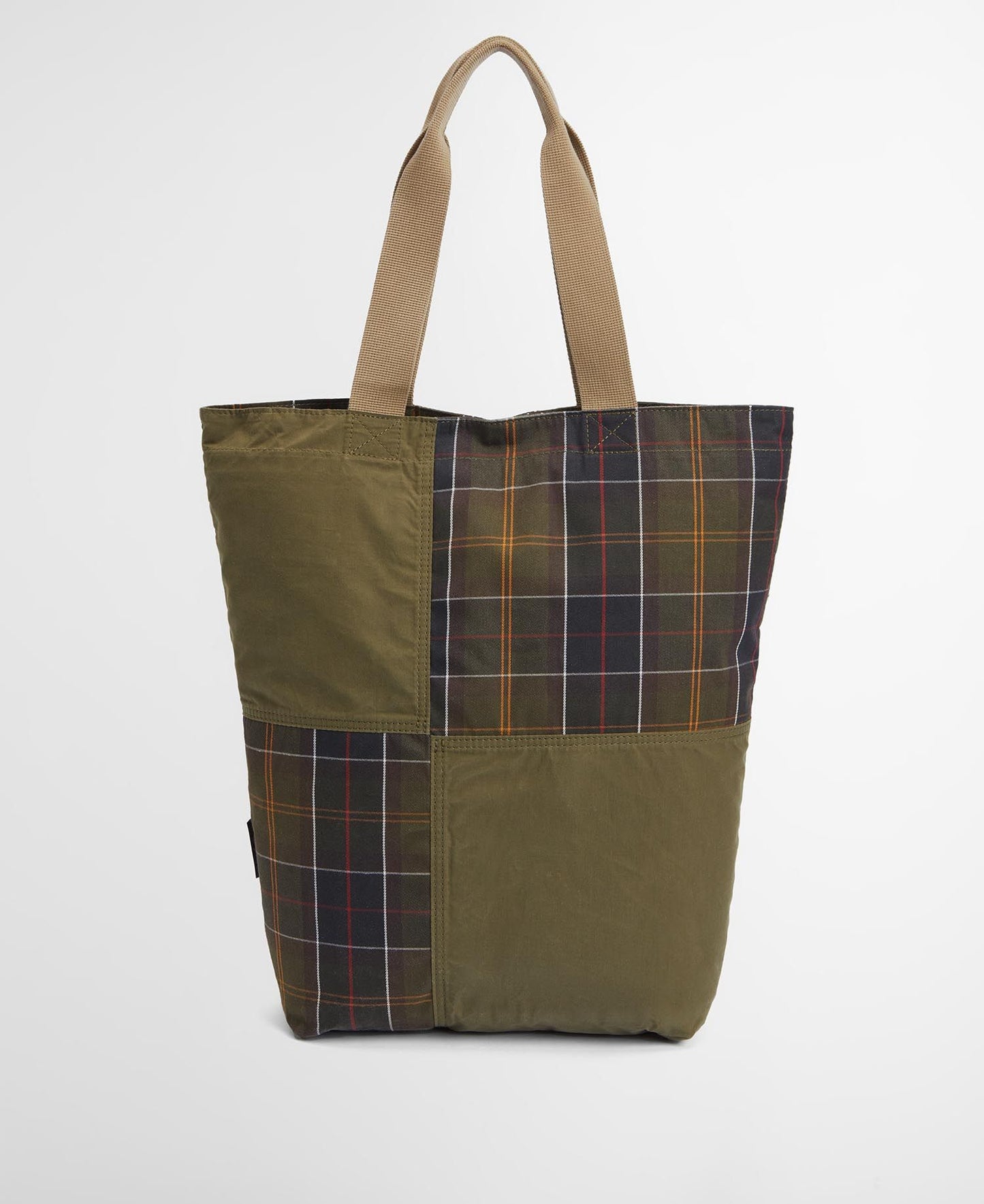 Barbour Transport Patchwork Tote Bag in Dusky Green.