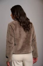 Load image into Gallery viewer, Model wearing Rino &amp; Pelle - Vie Jacket in Taupe - back.
