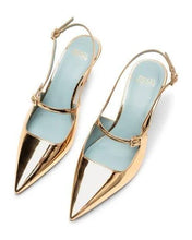 Load image into Gallery viewer, Frances Valentine - Vivi Pump in Gold.

