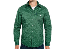 Load image into Gallery viewer, Model wearing Criquet - Quilted Shacket in Evergreen.
