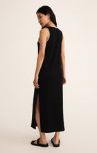 Load image into Gallery viewer, Model wearing ZSupply Delamer Midi Dress in Black - back.
