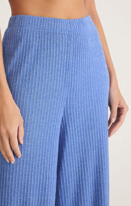 Model wearing ZSupply - Coastline Rib Pant in Bay Blue.