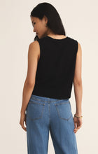 Load image into Gallery viewer, Model wearing ZSupply - Sloane Jersey Muscle Tank in Black - back.
