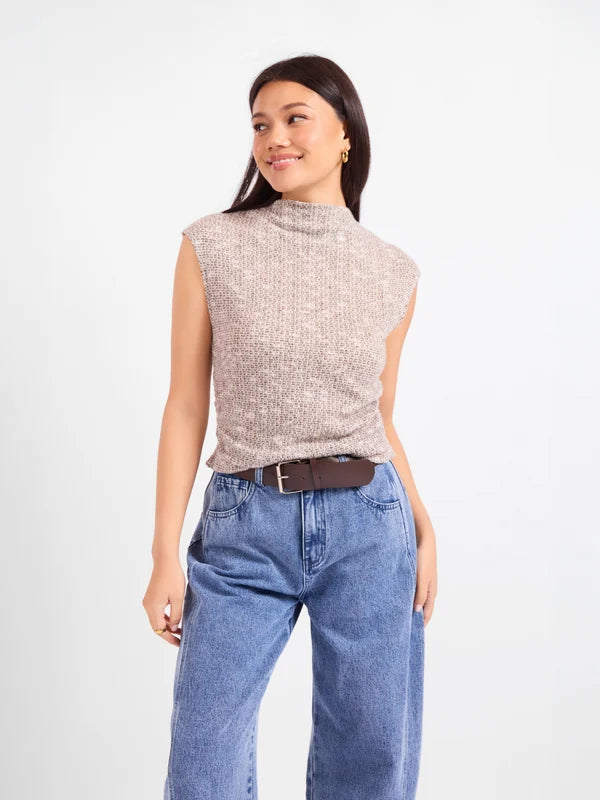 Sadie & Sage - Billie Ruched Knit Top