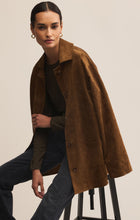 Load image into Gallery viewer, Model wearing ZSupply Decker Suede Chore Jacket in Coconut.

