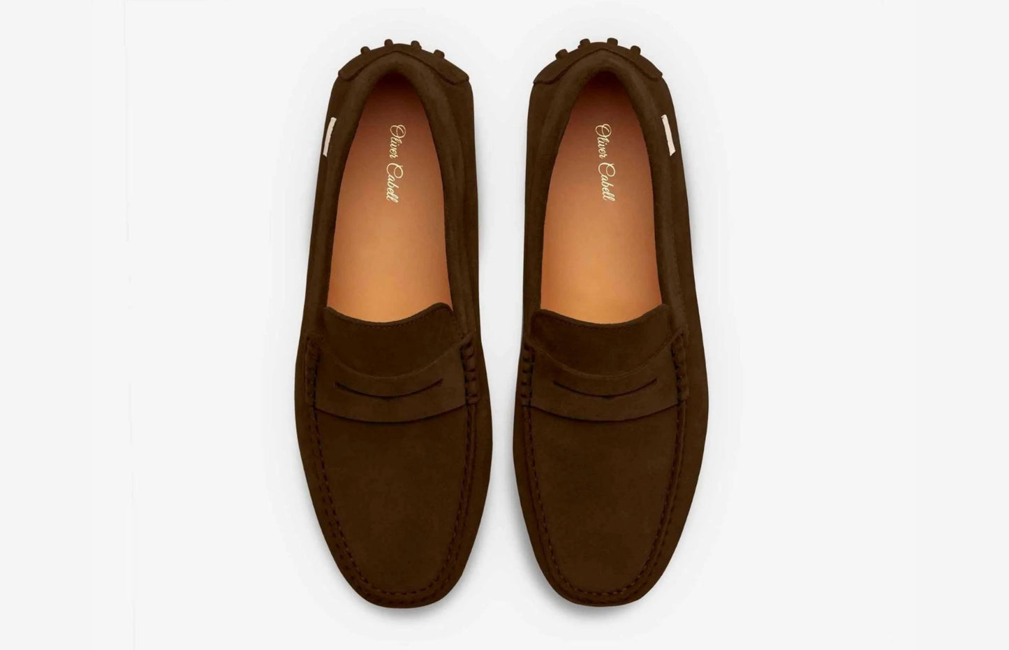 Oliver Cabell Men's Driving Loafers in Chocolate.