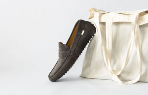 Oliver Cabell Men's Driving Loafers in Slate.