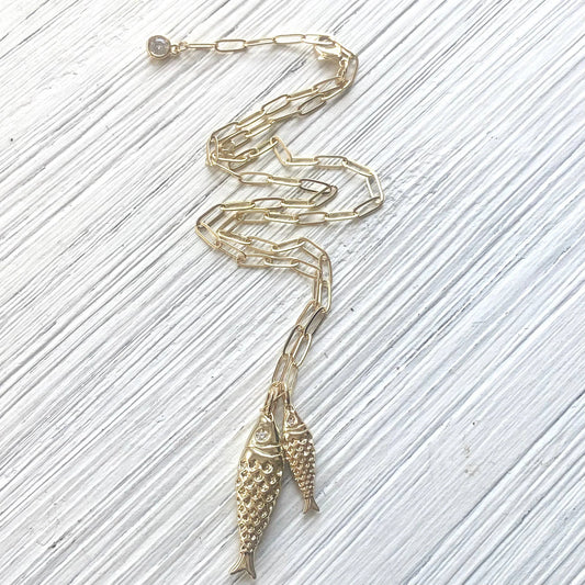 VB & CO. - Double Lucky Goldfish Necklace