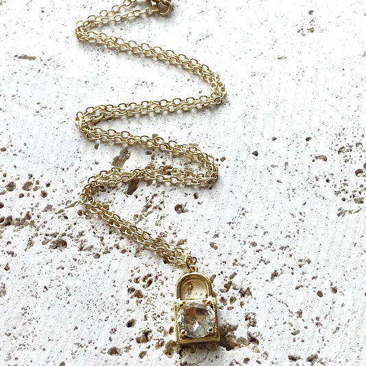 VB & CO. - Lock Crystal Necklace
