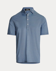 RLX - Ralph Lauren Classic Fit Performance Polo Shirt in Refined Navy/Austin Blue.