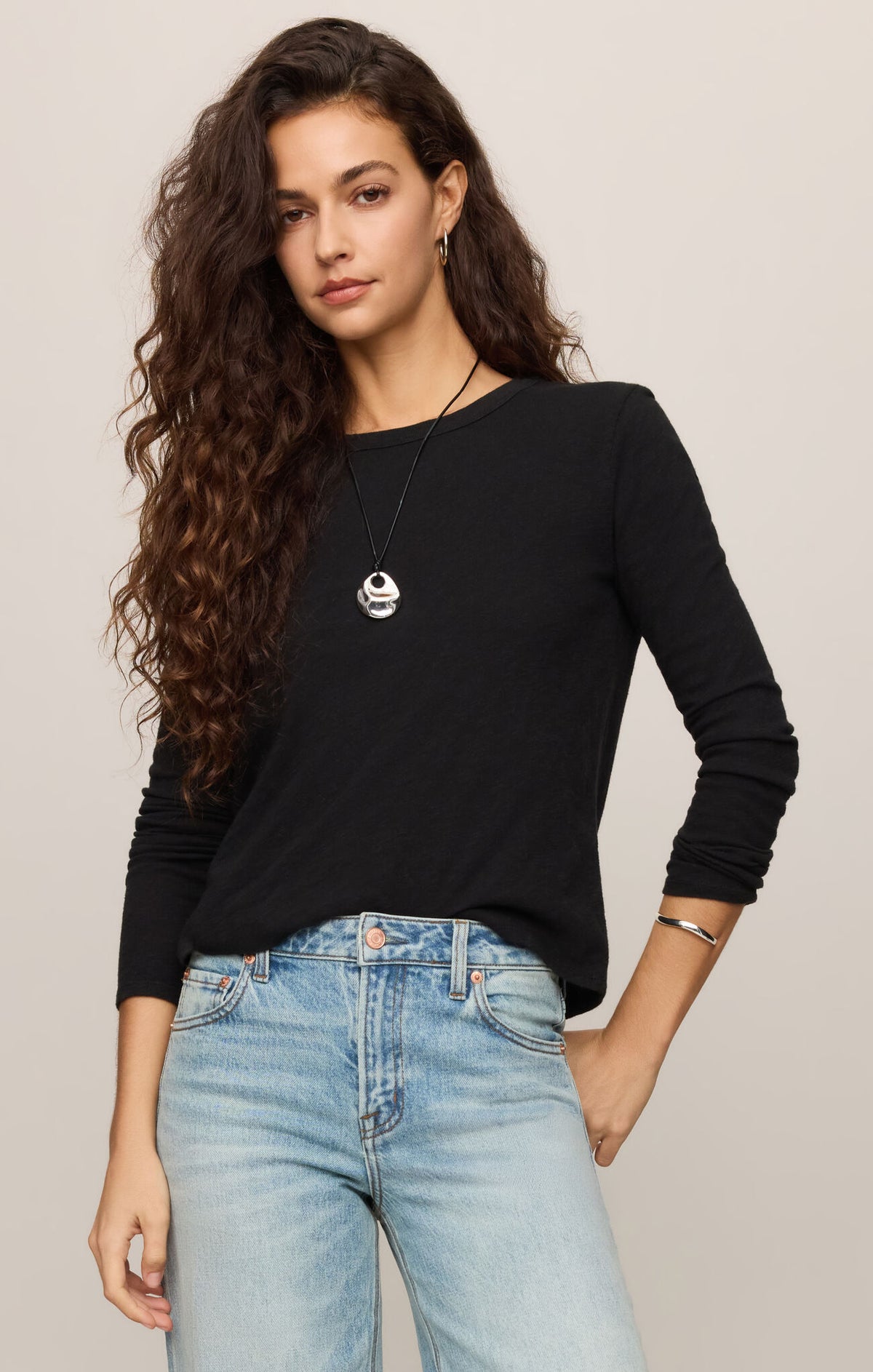 ZSupply - Junie Long Sleeve Tee in Black