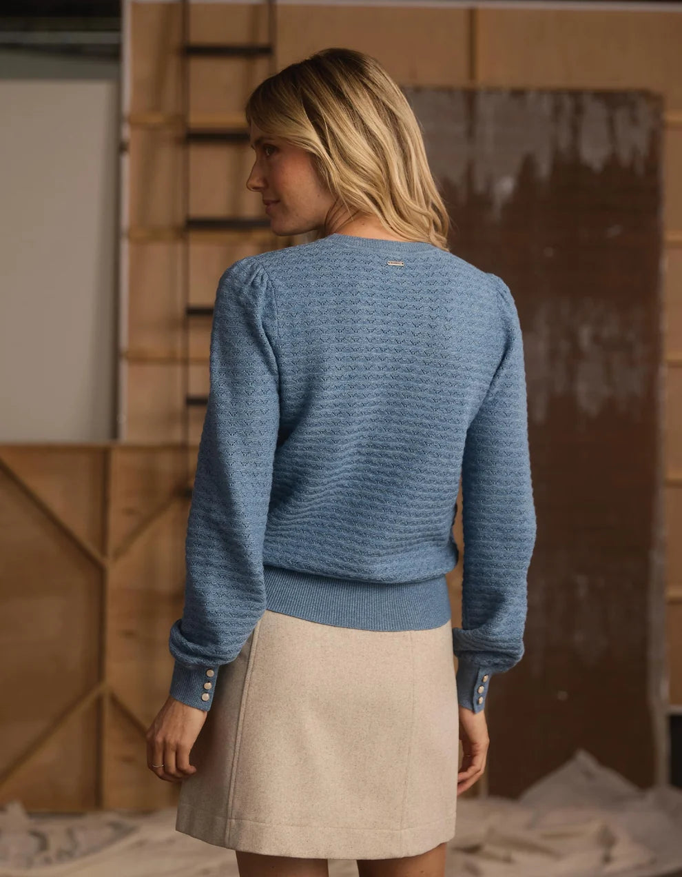 The Normal Brand - Olivia Pointelle Crew Sweater