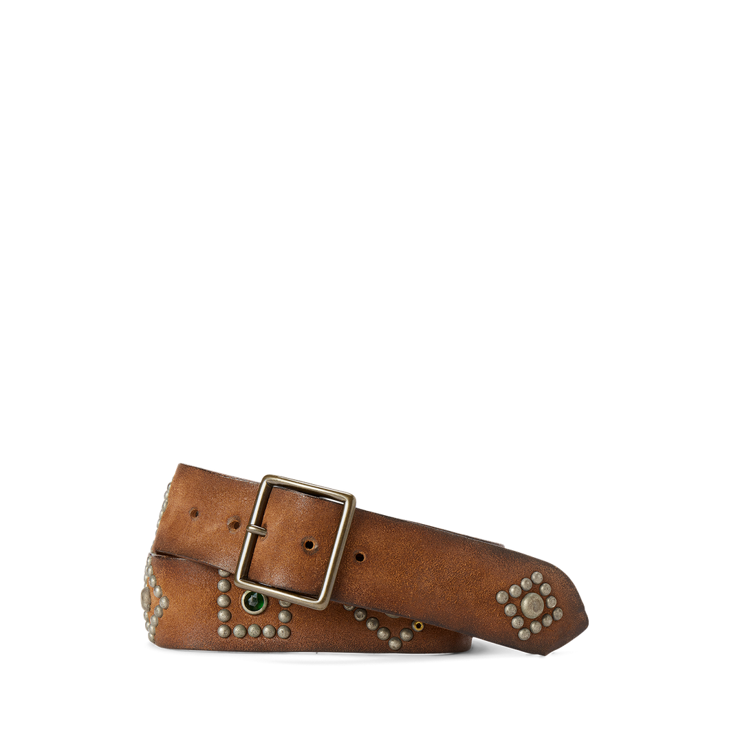 RRL - Studded Roughout Leather Belt