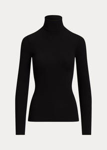 Polo Ralph Lauren - Stretch Ribbed Turtleneck in Black.