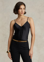 Load image into Gallery viewer, Model wearing Polo Ralph Lauren - Silk Camisole Black.
