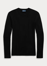 Load image into Gallery viewer, Polo Ralph Lauren - L/S Ribbed Cotton Tee in Black.
