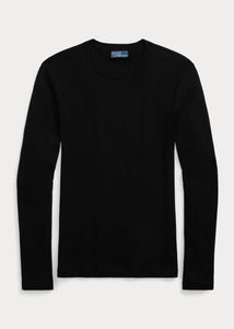 Polo Ralph Lauren - L/S Ribbed Cotton Tee in Black.