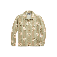 Load image into Gallery viewer, RRL - L/S Cotton Jacquard Sweater Shirt in Sage Multi.
