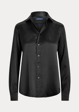 Load image into Gallery viewer, Polo Ralph Lauren - Classic Fit Silk Shirt in Black.
