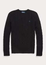 Load image into Gallery viewer, Polo Ralph Lauren - Cable-Knit Wool Cashmere Julianna Sweater in Black.
