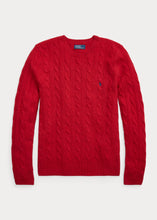 Load image into Gallery viewer, Polo Ralph Lauren - Cable-Knit Wool Cashmere Julianna Sweater in New Red.
