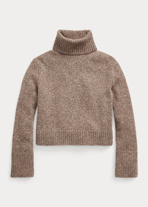 Polo Ralph Lauren - Wool-Cashmere Turtleneck Sweater in Brown Marle.