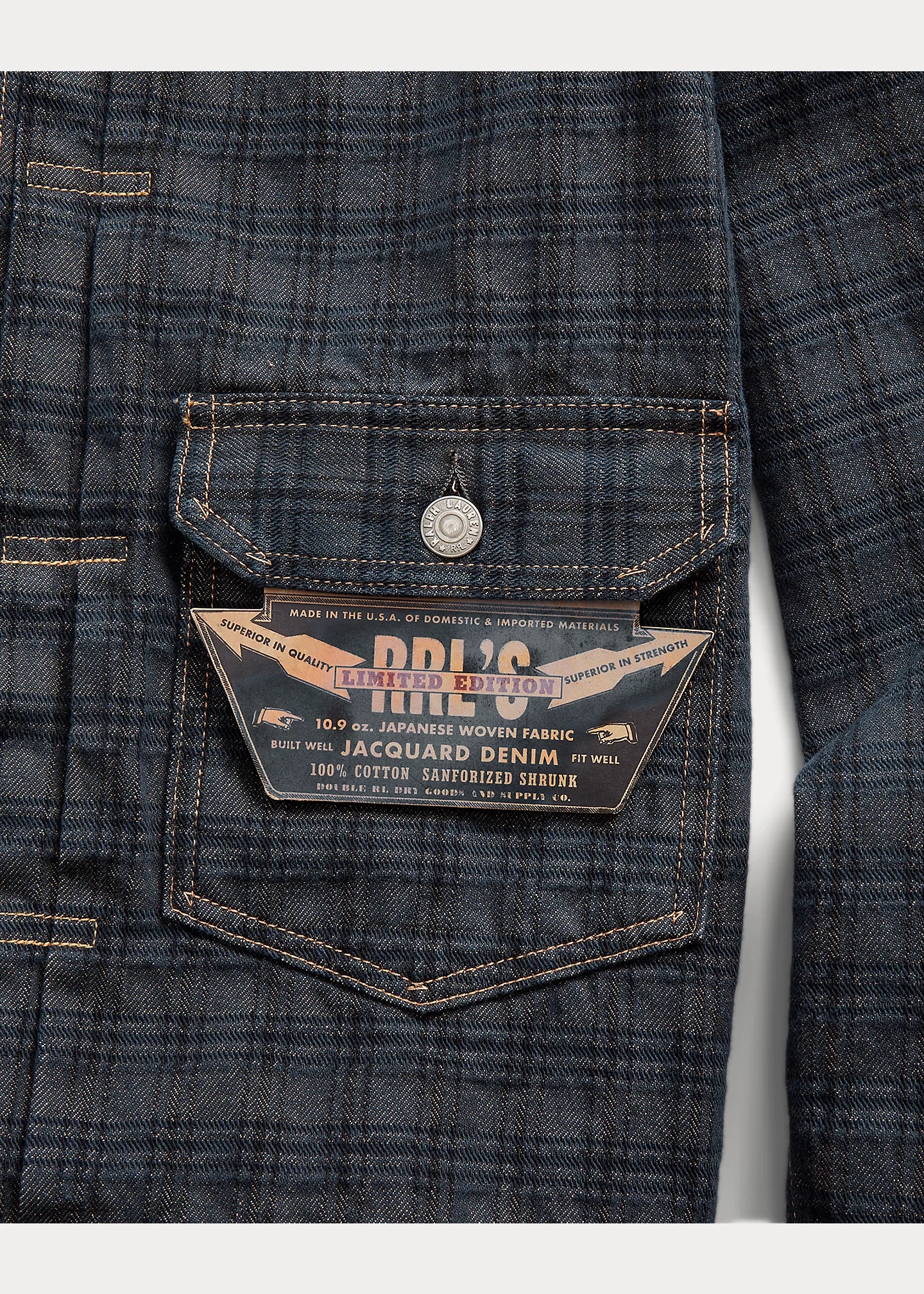 ジャケット・アウター RRL Jacquard Trucker Jacket M RRL - Limited Edition Jacquard Denim Jacket – Louie