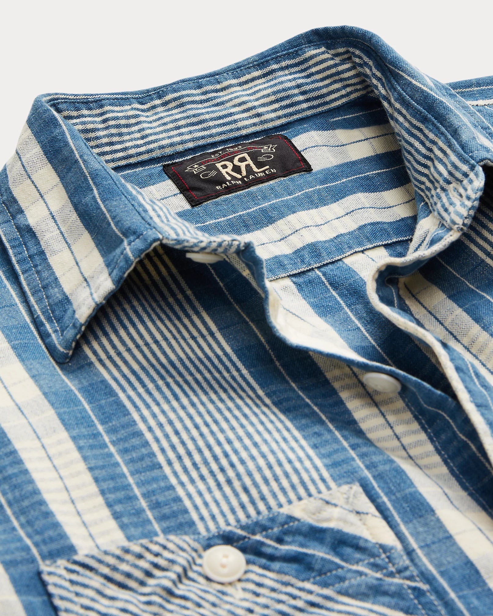RRL - Indigo Plaid Cotton-Linen Workshirt – Louie