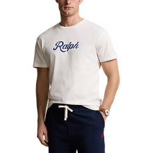 Load image into Gallery viewer, Model wearing POLO Ralph Lauren - SS Uneven Jersey Knit T-Shirt - Ralph Logo in White
