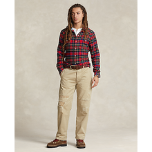 Load image into Gallery viewer, Model wearing POLO Ralph Lauren - L/S Ranch Classic Western Sport Shirt w/ Pockets in Red/Black Multi.
