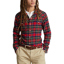 Load image into Gallery viewer, Model wearing POLO Ralph Lauren - L/S Ranch Classic Western Sport Shirt w/ Pockets in Red/Black Multi.
