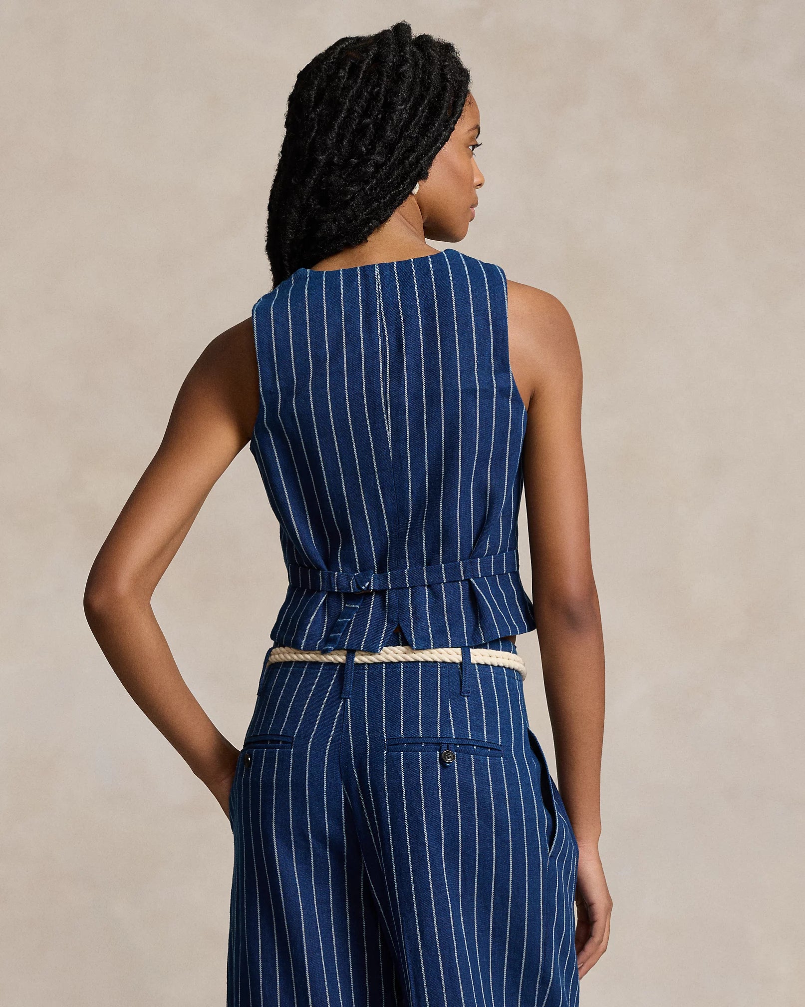 Polo Ralph Lauren - Pinstripe Linen/Cotton Vest – Louie