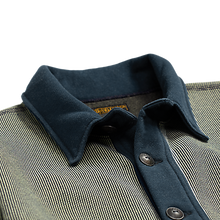 Load image into Gallery viewer, RRL - Striped Jacquard-Knit Cardigan in Navy Multi.
