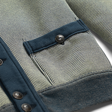 Load image into Gallery viewer, RRL - Striped Jacquard-Knit Cardigan in Navy Multi.
