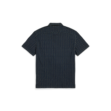 Load image into Gallery viewer, RRL - SS Indigo Print Jersey Camp Shirt in Indigo Multi - back.
