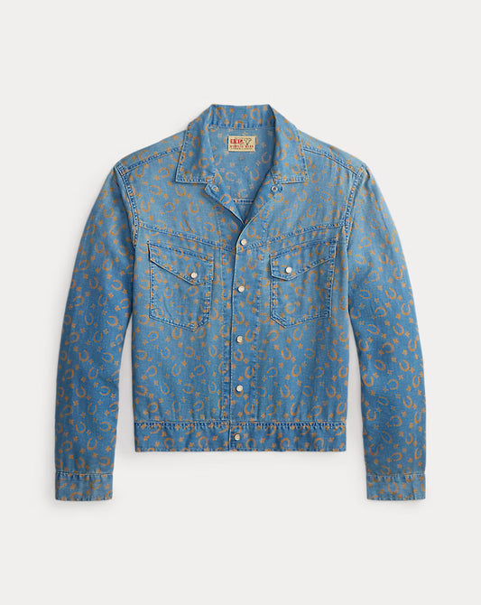 RRL - Horseshoe Print Denim Shirt Jacket