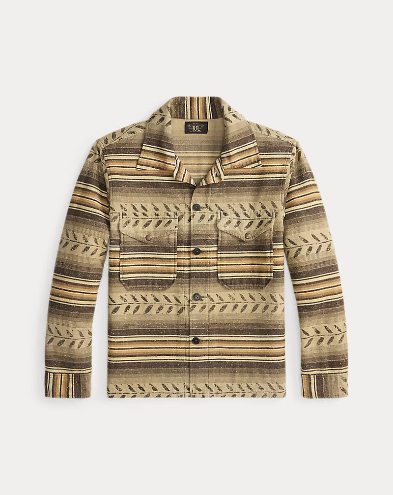 RRL - Leaf-Print Striped Twill Overshirt