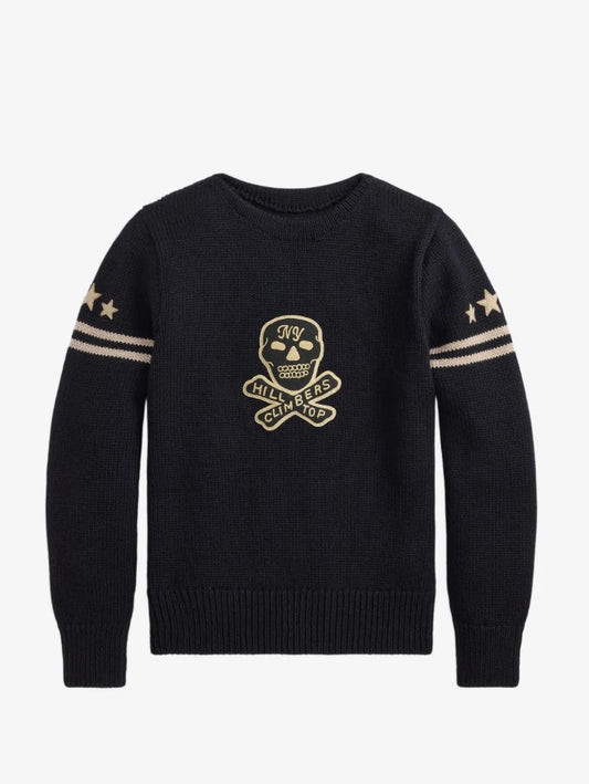 RRL - Skull Patch Embroidered Sweater